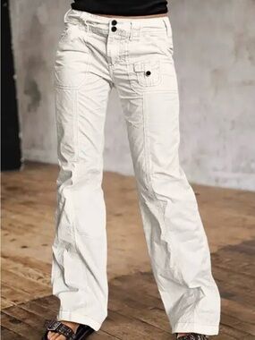 Flamingals White Utility Pants Jeans XS NWT